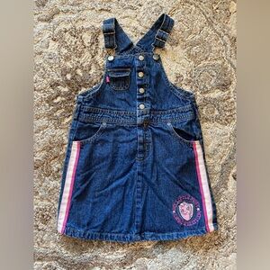 Vintage Y2K My Little Pony Denim Overalls Kids Toddler Girls Size 4T Rare Dress